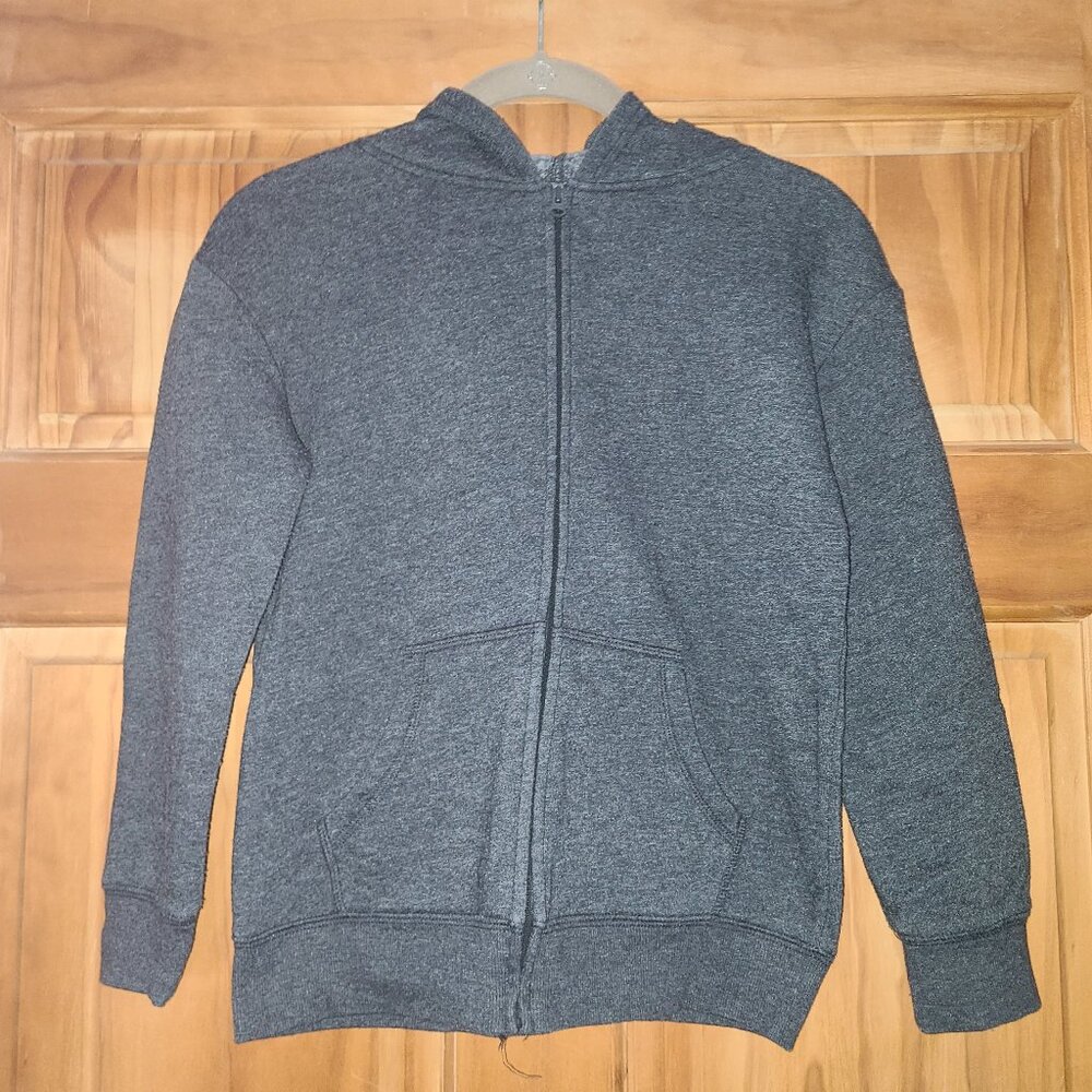 5/$30 jumping beans Gray Softest Fleece Hooded Zip-Up Sweatshirt